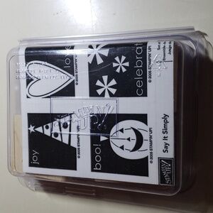 Stampin Up 2005 NIB Say it Simply rubber stamp set